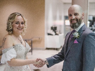 Tom Segura and Christina Pazsitzky wedding.